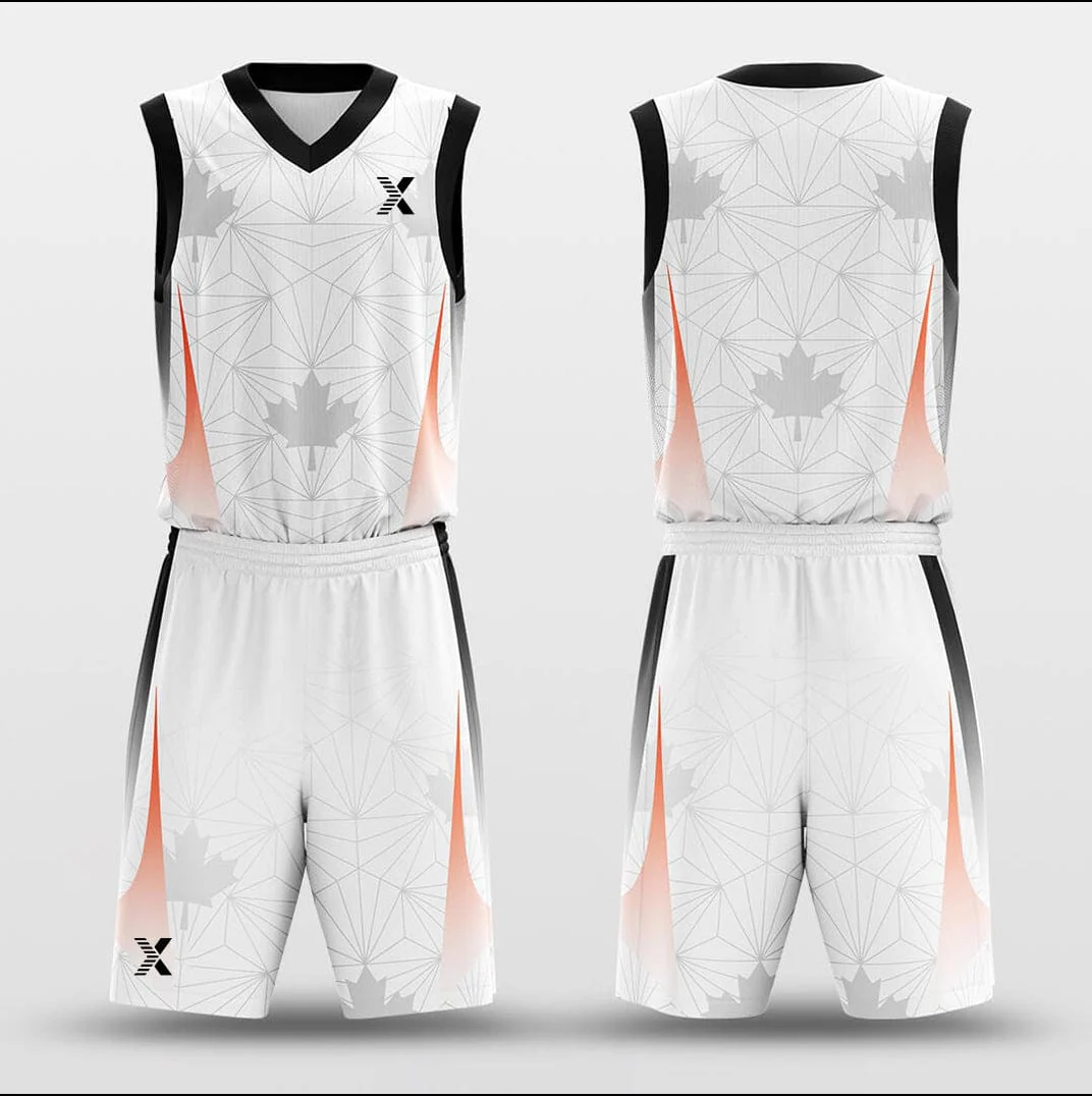 Maple Leaf - Customized Basketball Jersey Set Sublimated BK160629S - Image 4