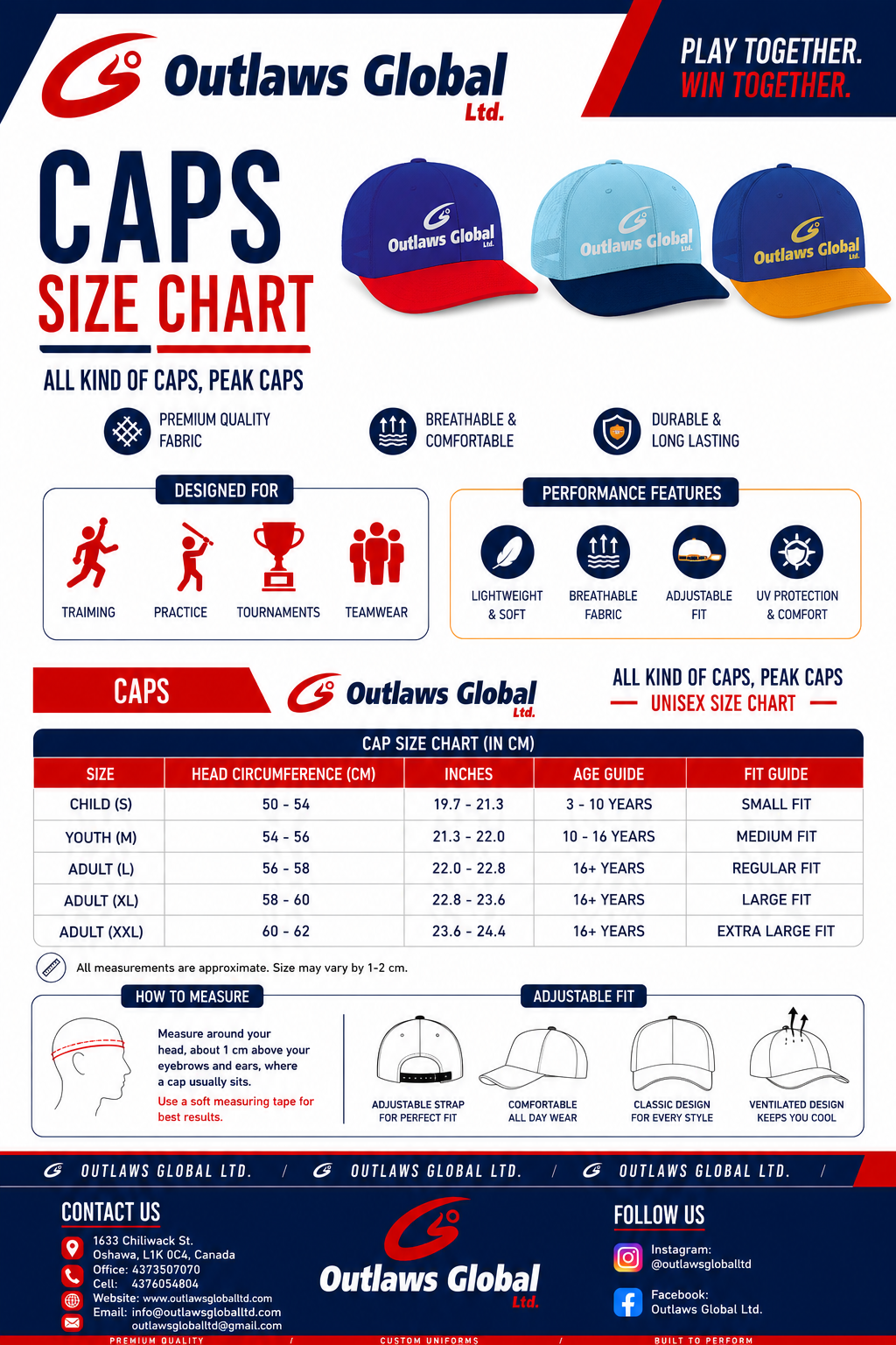 Outlaws Global Ltd. BAsketball Caps