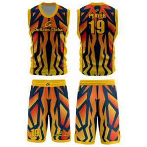 Custom Design Sublimated Basketball Jersey Set – Roun Neck Team Uniform