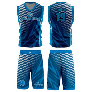 Custom Design Sublimated Basketball 100% Polyester Interlock – Roun Neck Team Uniform