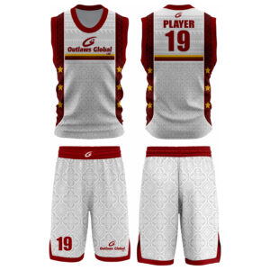 100% Polyester Air Mesh Custom Design Sublimated Basketball Uniform – Round Neck Team Uniform
