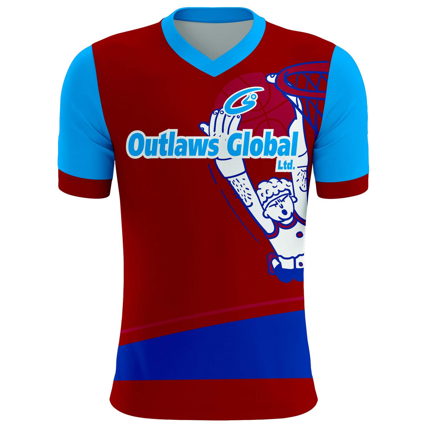 Outlaws Global Ltd. Basketball V-Neck Shirts