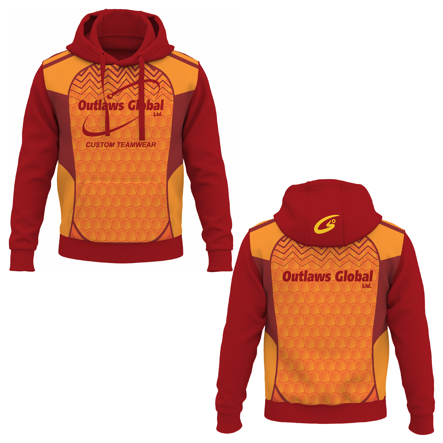 Outlaws Global Ltd. Basketball Pullover Hoodies.