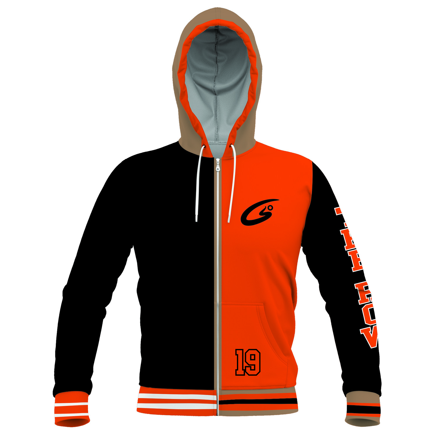 High Quality Heavy Cotton Terry Basket Ball Zipper Hoodies - Basketball Zipper Hoodies Manufacturer - Image 2