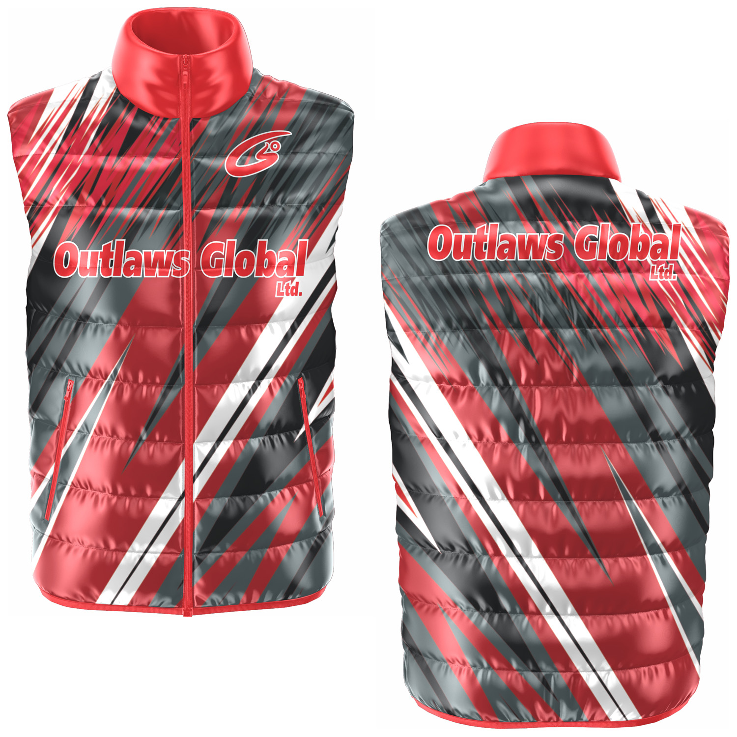Custom Soccer football half sleeve puffer jackets