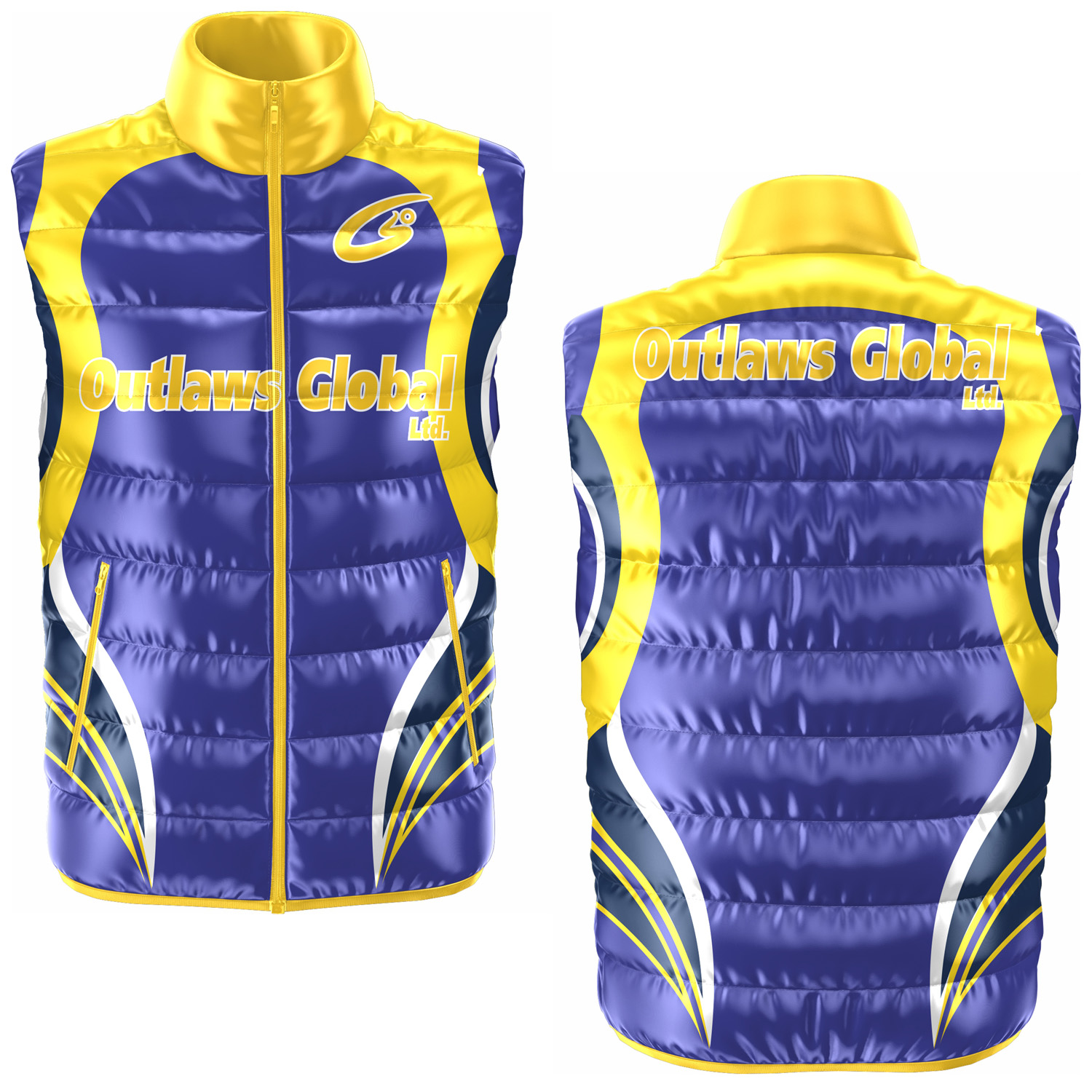 Custom Soccer football half sleeve puffer jackets
