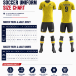 Soccer / Football V-Neck Kit Size Chart by Outlaws Global Ltd.