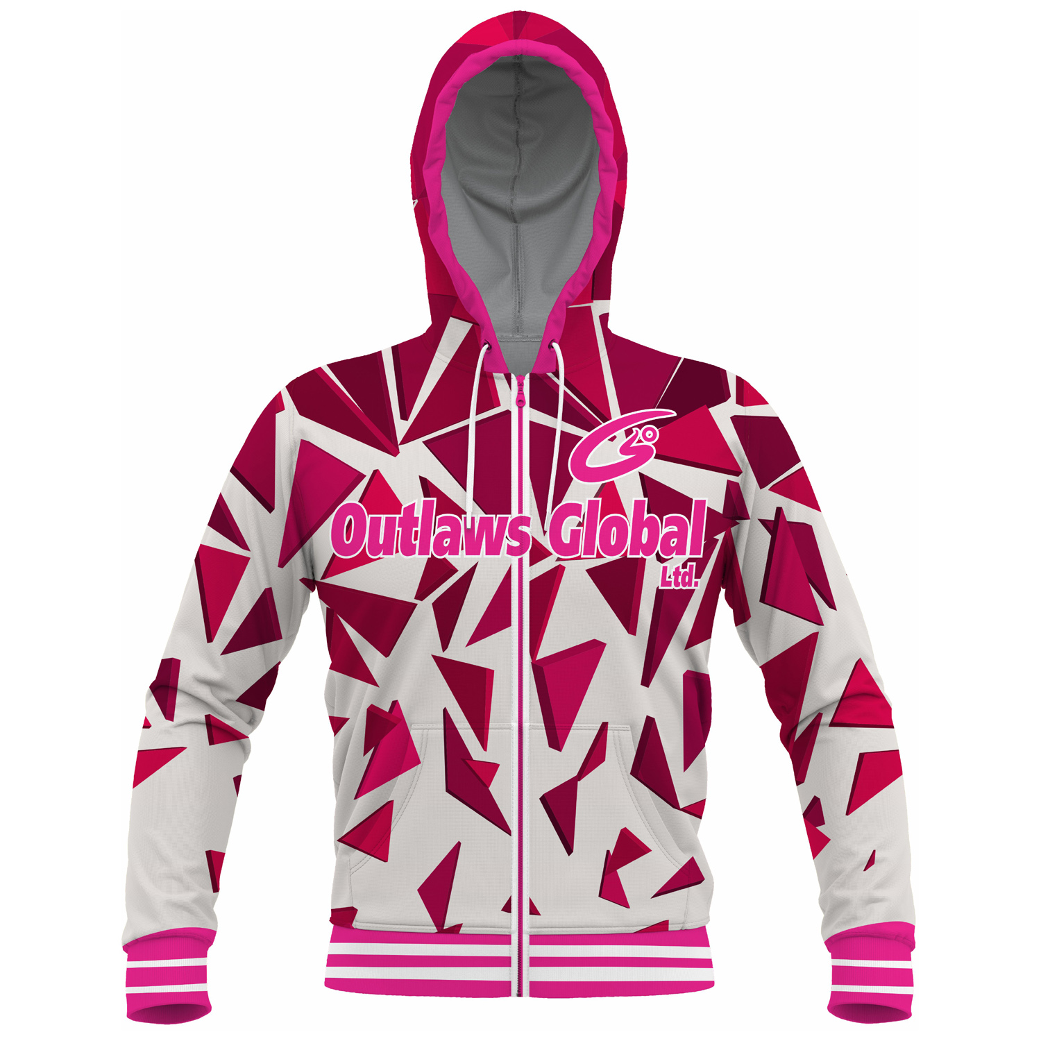 Youth Football Zip Hoodie Sublimated Outlaws Global ltd