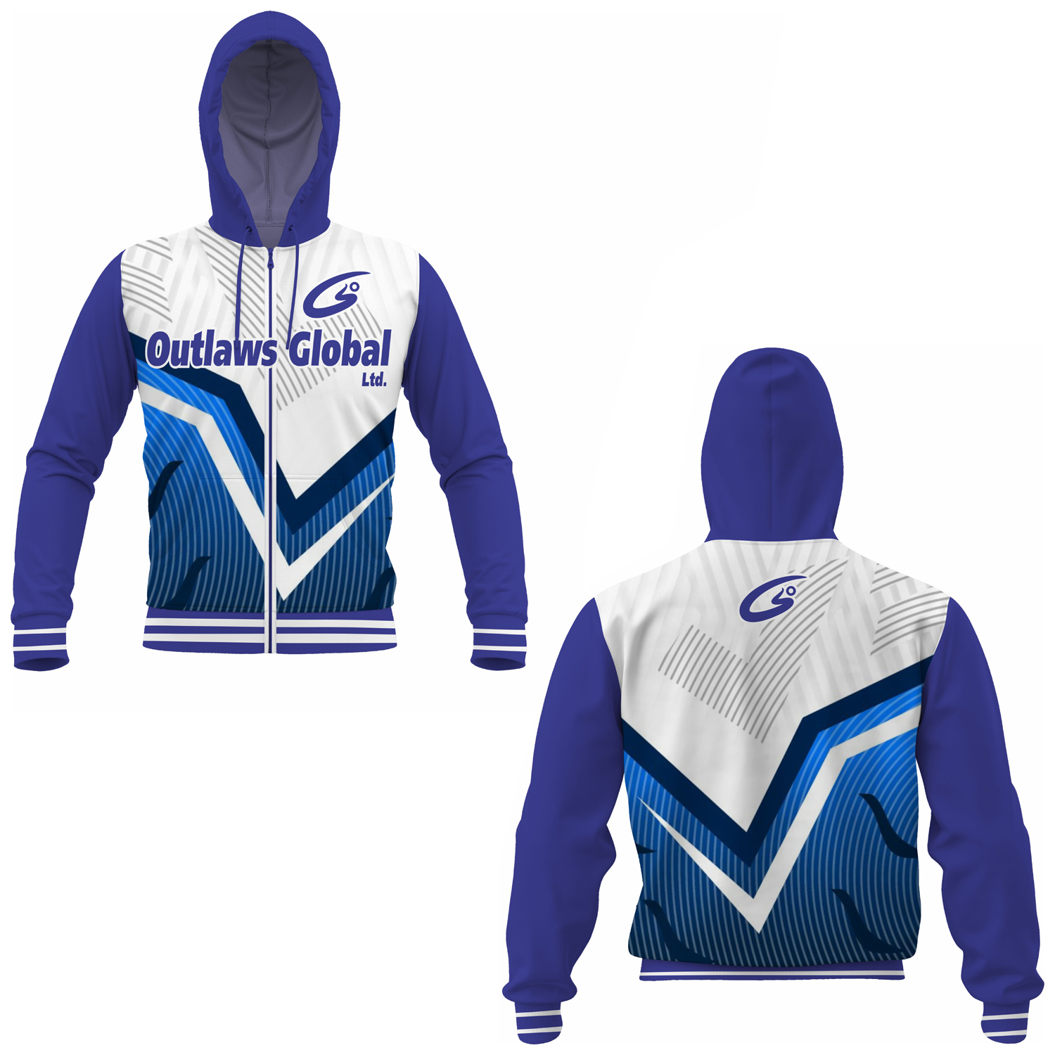 Football Full Zip Sublimated Hoodie Houston 77002 Outlaws Global ltd – American Football Zipper Hoodies Supplier