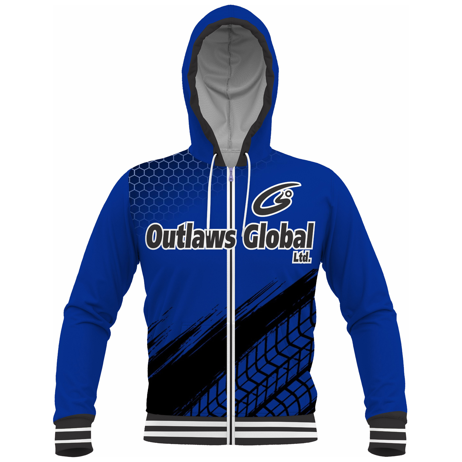 Football Performance Zip Hoodie Custom Outlaws Global ltd – American Football Zipper Hoodies Supplier