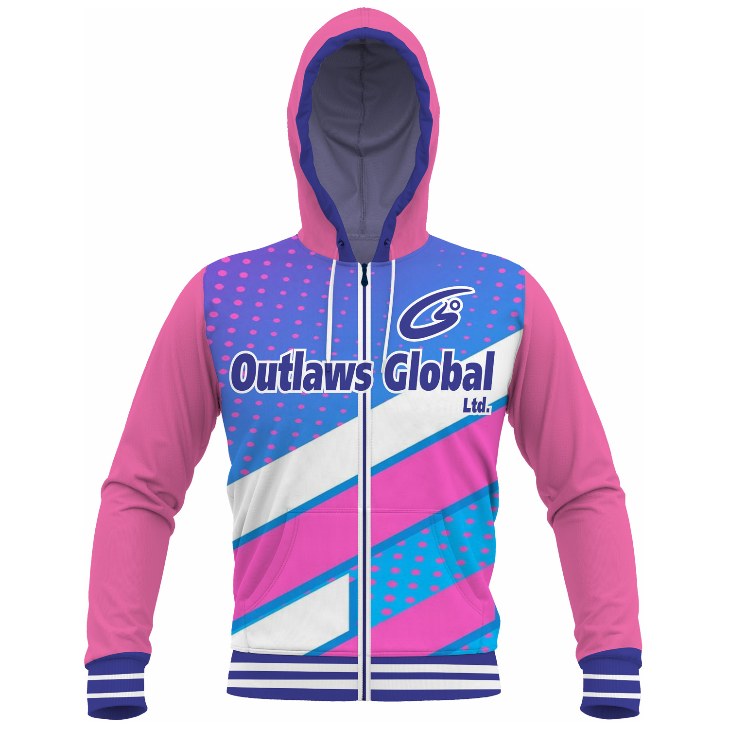 Full Sublimation Print Zip Hoodie Football Outlaws Global ltd – American Football Zipper Hoodies Supplier