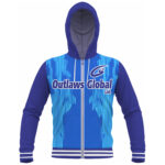 Tackle Twill Lettering Zip Hoodie Outlaws Global ltd – American Football Zipper Hoodies Supplier