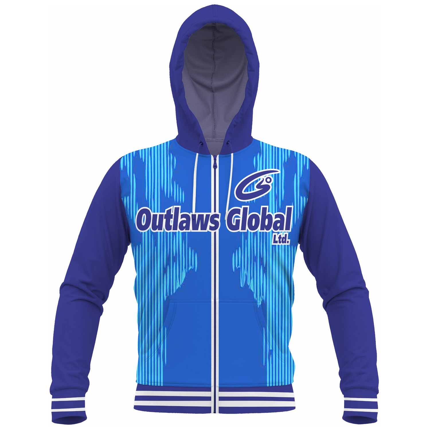 Tackle Twill Lettering Zip Hoodie Outlaws Global ltd – American Football Zipper Hoodies Supplier
