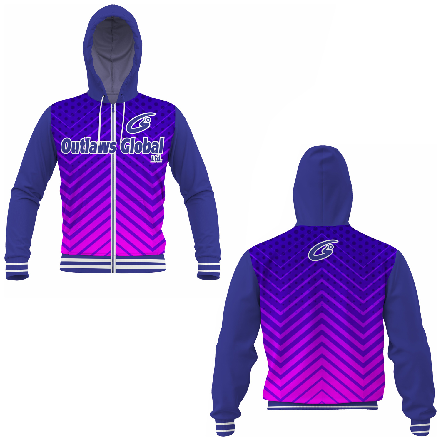 Tackle Twill Zip Hoodie Football Outlaws Global ltd – American Football Zipper Hoodies Supplier