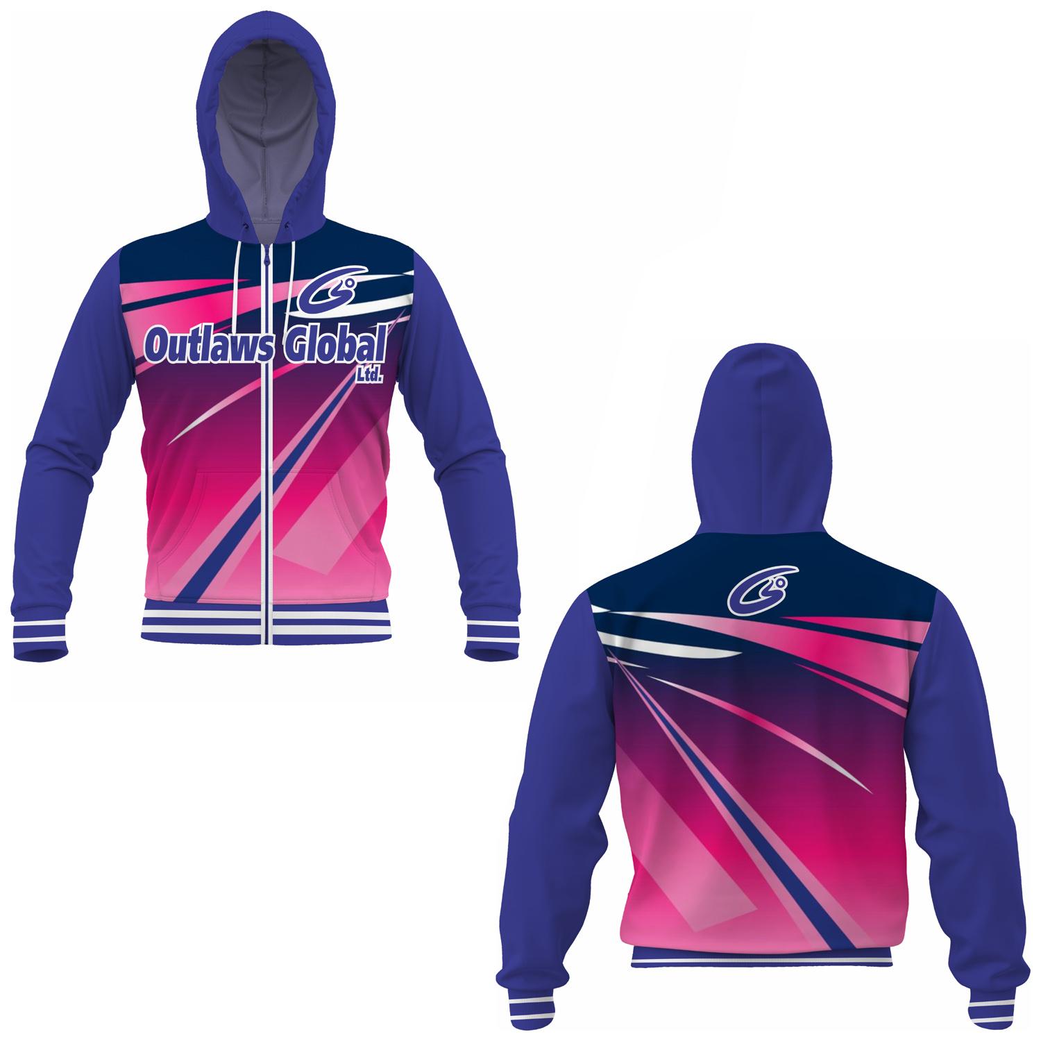 Wholesale Football Sublimated Zip Hoodies Outlaws Global ltd – American Football Zipper Hoodies Supplier