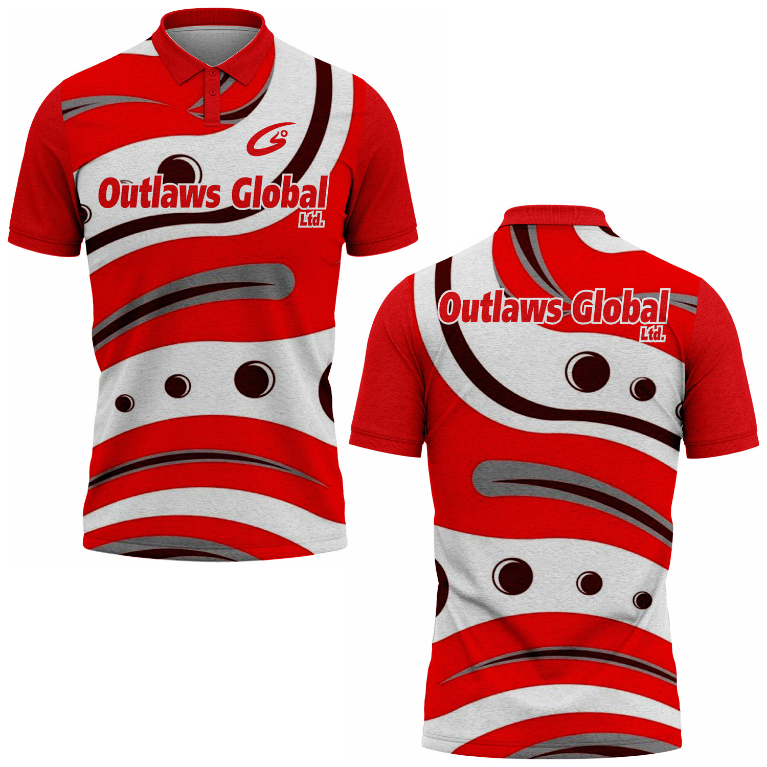 Embroidered team Polo Cleveland 44113 Outlaws Global ltd – American Football Polo Shirt Supplier