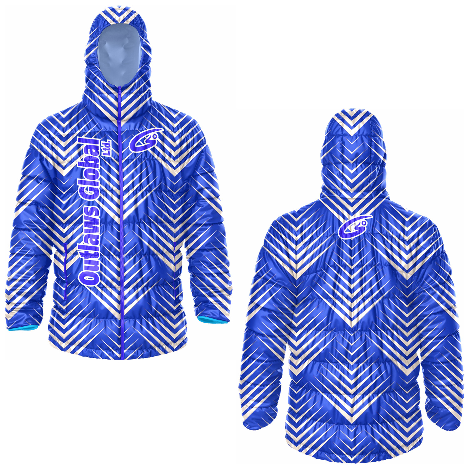 Custom Football Puffer Jacket with Hood Cincinnati, OH 45202 Outlaws Global Ltd. – American Football Puffer Jacket Supplier