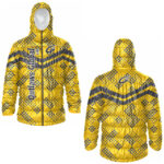 Custom Football Puffer Jacket with Hood Cleveland, OH 44113 Outlaws Global Ltd. – American Football Puffer Jacket Supplier