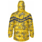 Custom Football Puffer Jacket with Hood Cleveland, OH 44113 Outlaws Global Ltd. – American Football Puffer Jacket Supplier