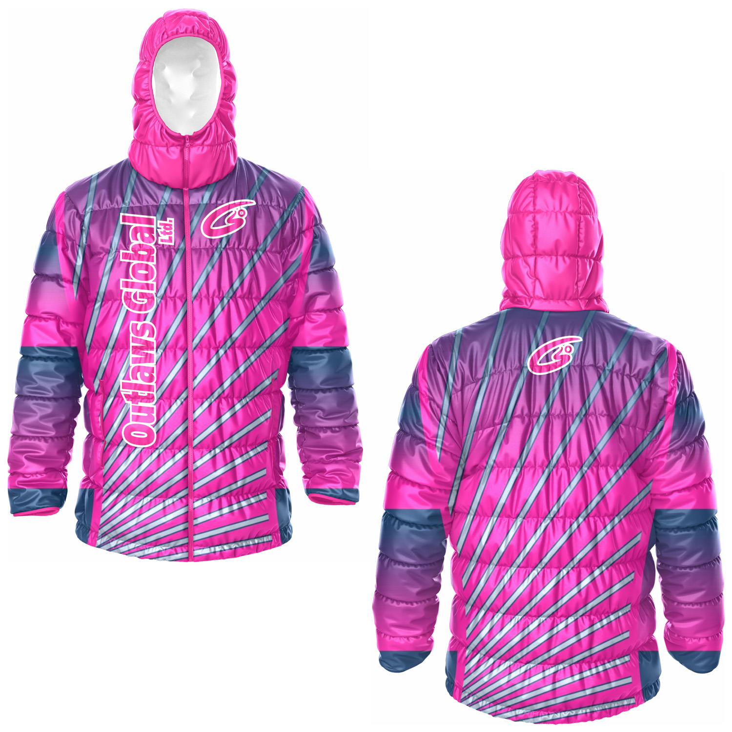 Custom Football Puffer Jacket with Hood Green Bay, WI 54301 Outlaws Global Ltd. – American Football Puffer Jacket Supplier