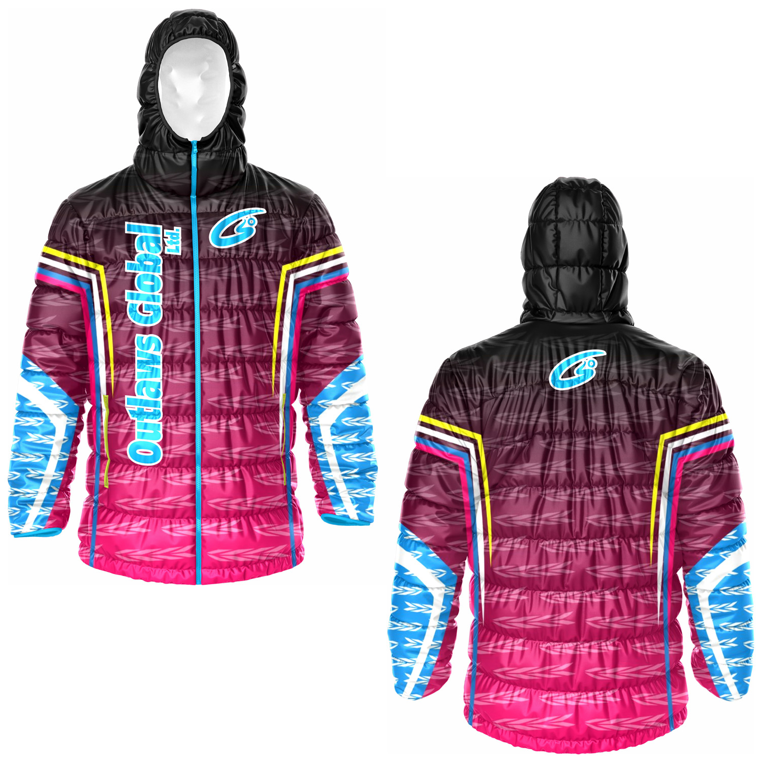 Football Puffer Jacket with Hood Cleveland 44113 Outlaws Global Ltd. – American Football Puffer Jacket Supplier