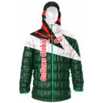 Football Puffer Jacket with Hood Green Bay 54301 Outlaws Global Ltd. – American Football Puffer Jacket Supplier