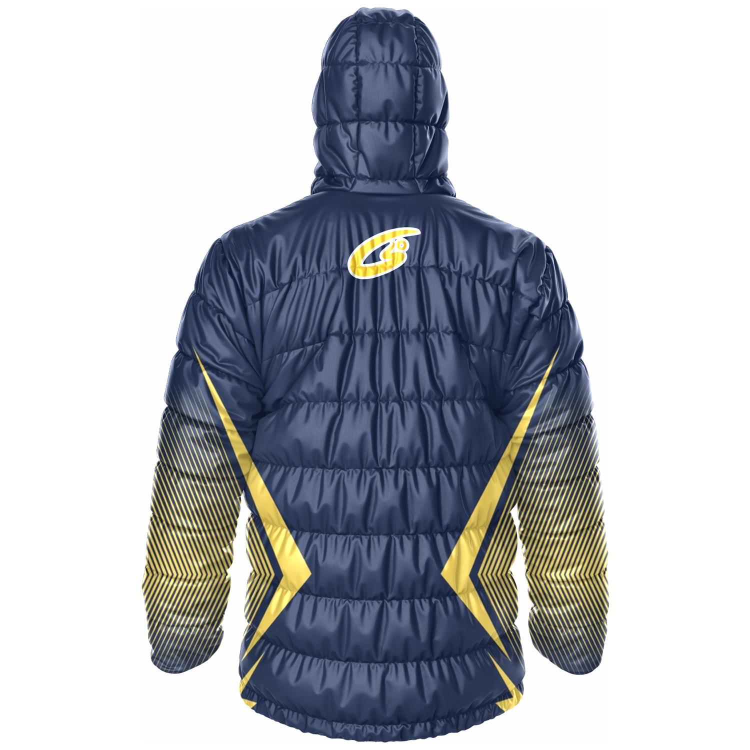 Football Puffer Jacket with Hood Houston 7700 Outlaws Global Ltd. – American Football Puffer Jacket Supplier