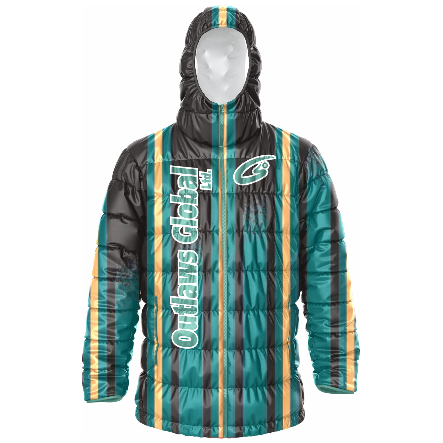 Football Puffer Jacket with Hood Miami 33101 Outlaws Global Ltd. – American Football Puffer Jacket Supplier