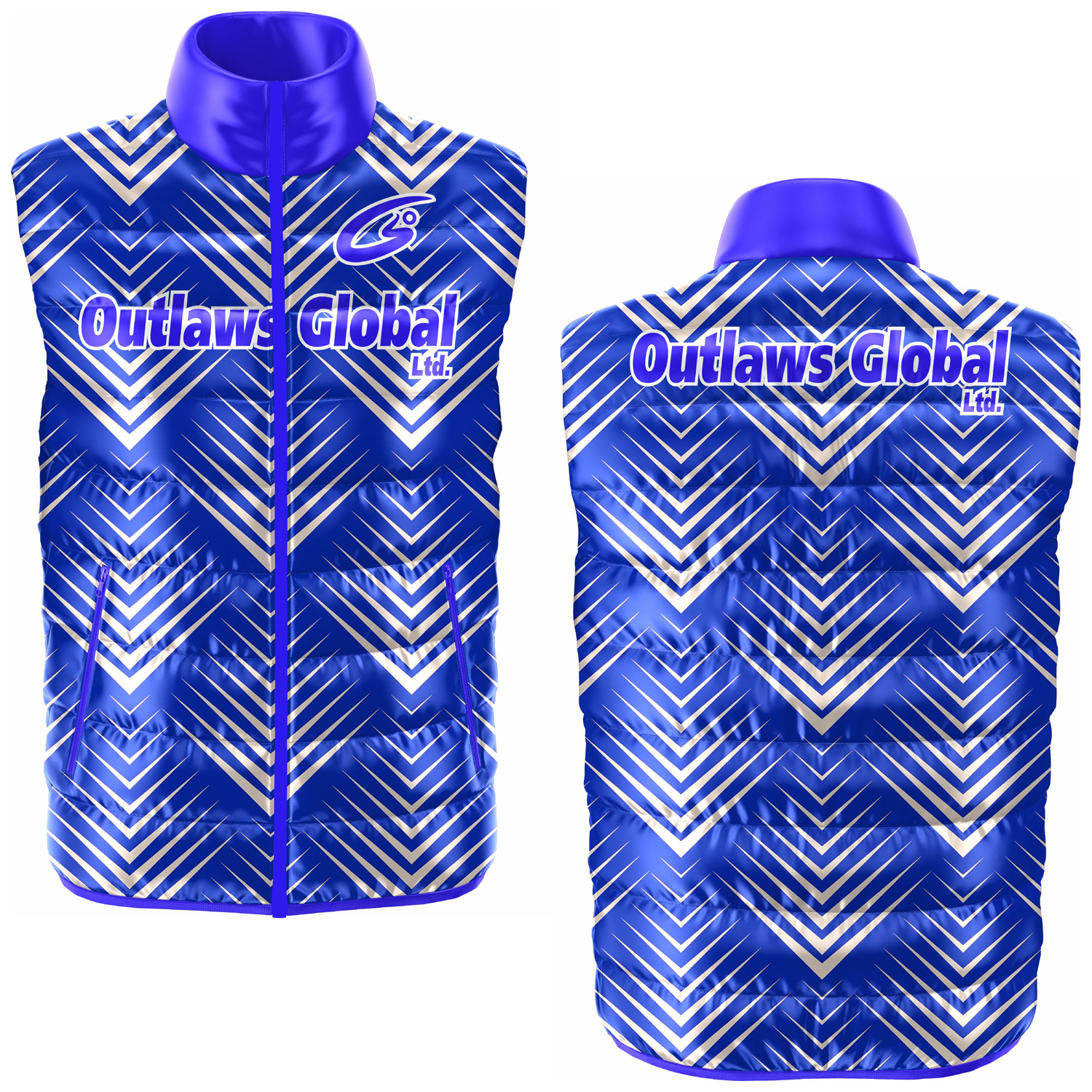 Custom Football Puffer Vest Pittsburgh, PA 15222 Outlaws Global ltd – American Football Puffer Vest Supplier