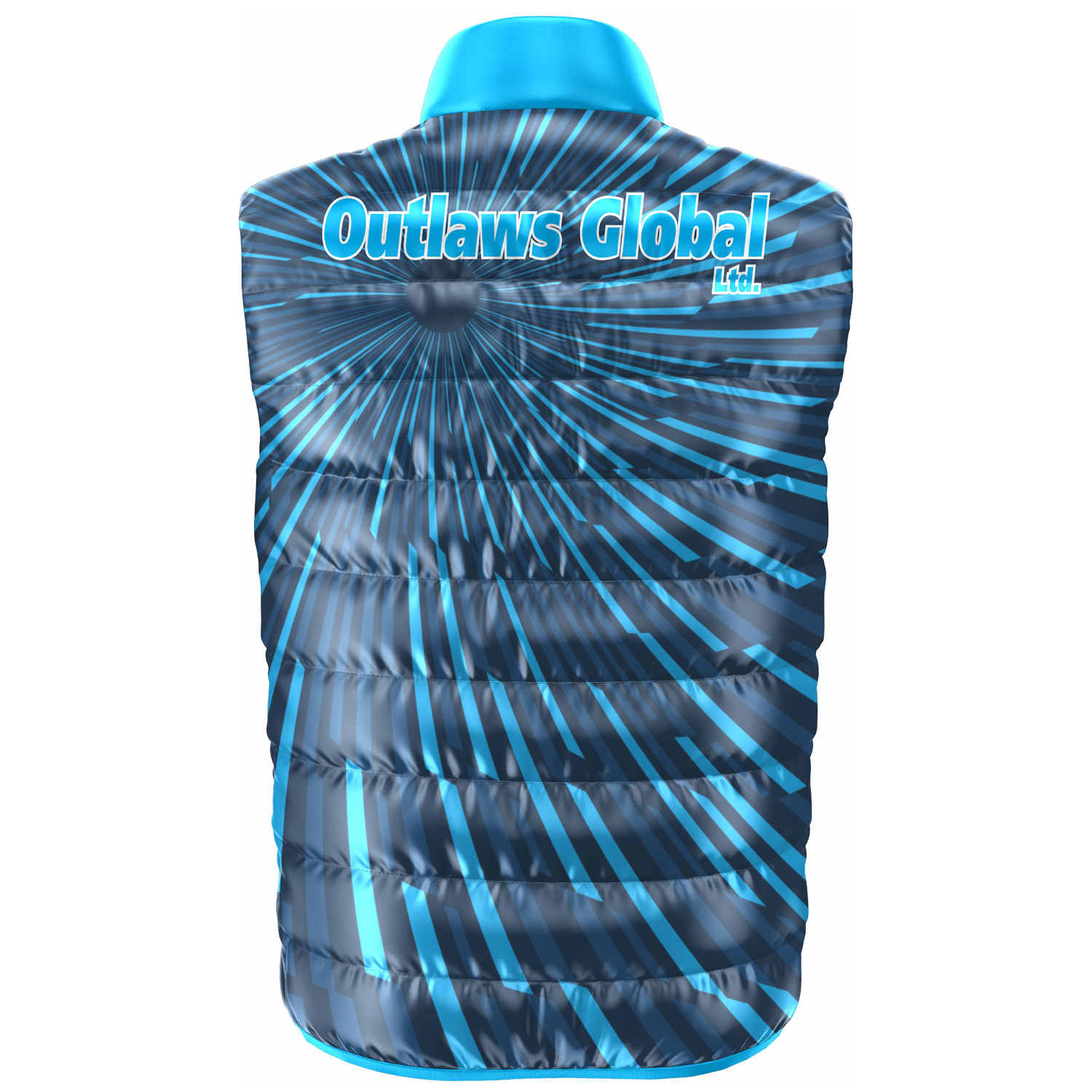 Direct print Puffer Vest Football Outlaws Global ltd – American Football Puffer Vest Supplier