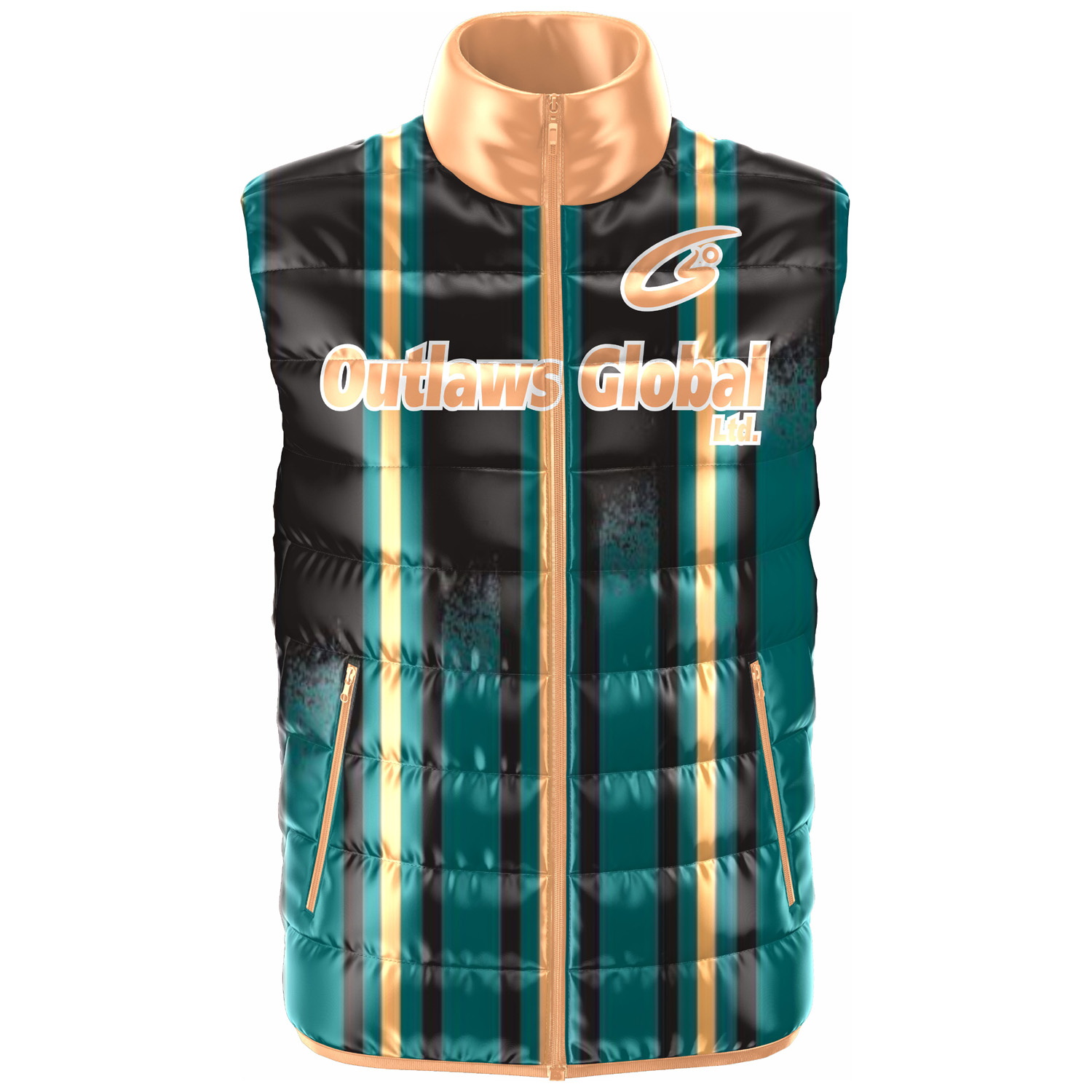 Football Puffer Vest Chicago 60601 Outlaws Global ltd – American Football Puffer Vest Supplier
