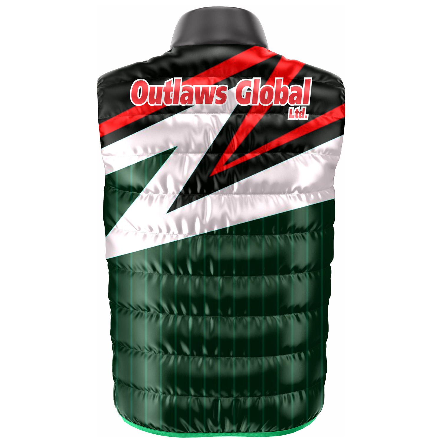 Sublimated Puffer Vest Football Outlaws Global ltd – American Football Puffer Vest Supplier