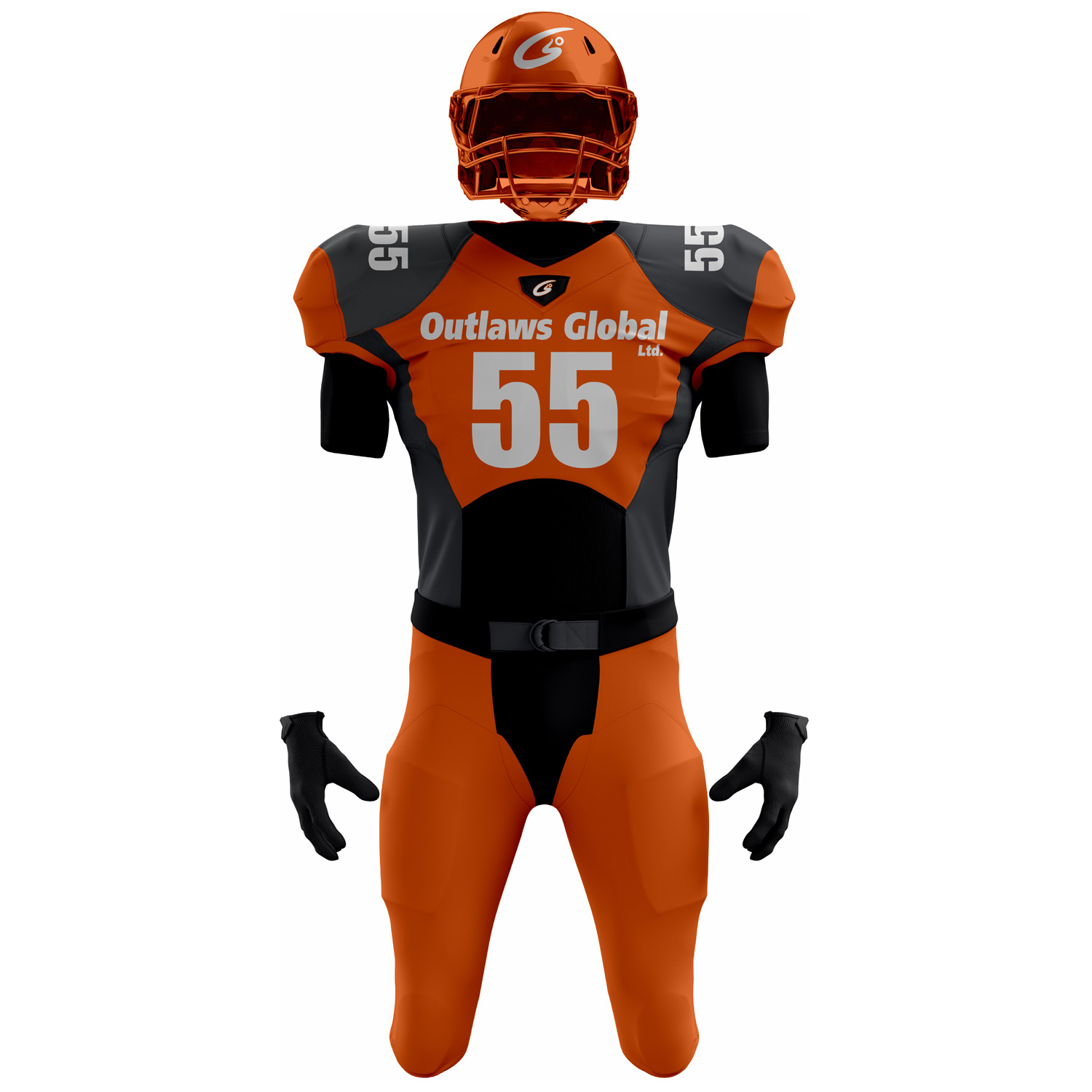American Football Uniform Manufactured by Outlaws Global Ltd.