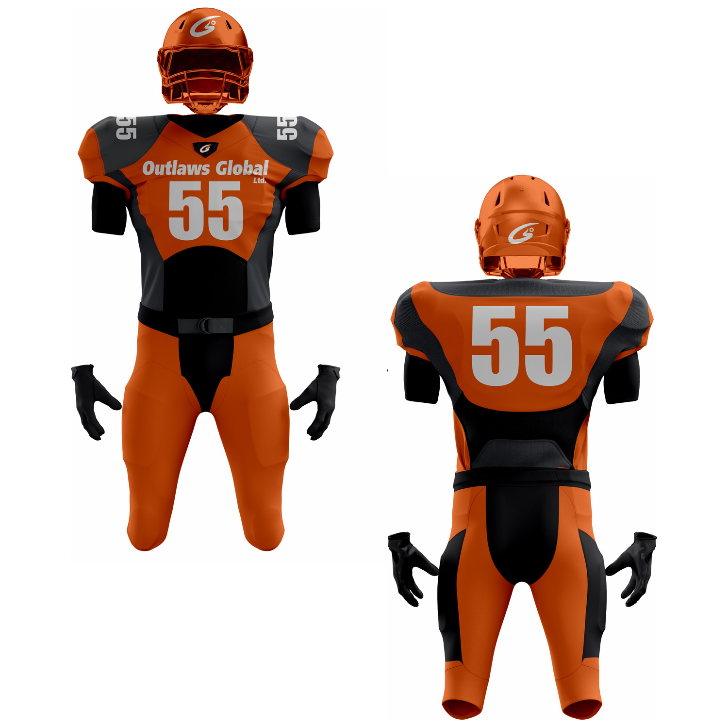 American Football Uniform Manufactured by Outlaws Global Ltd.