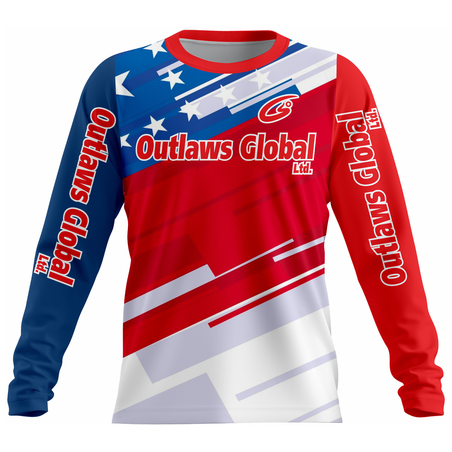 American Football Player Long Sleeve Jersey by Outlaws Global Ltd