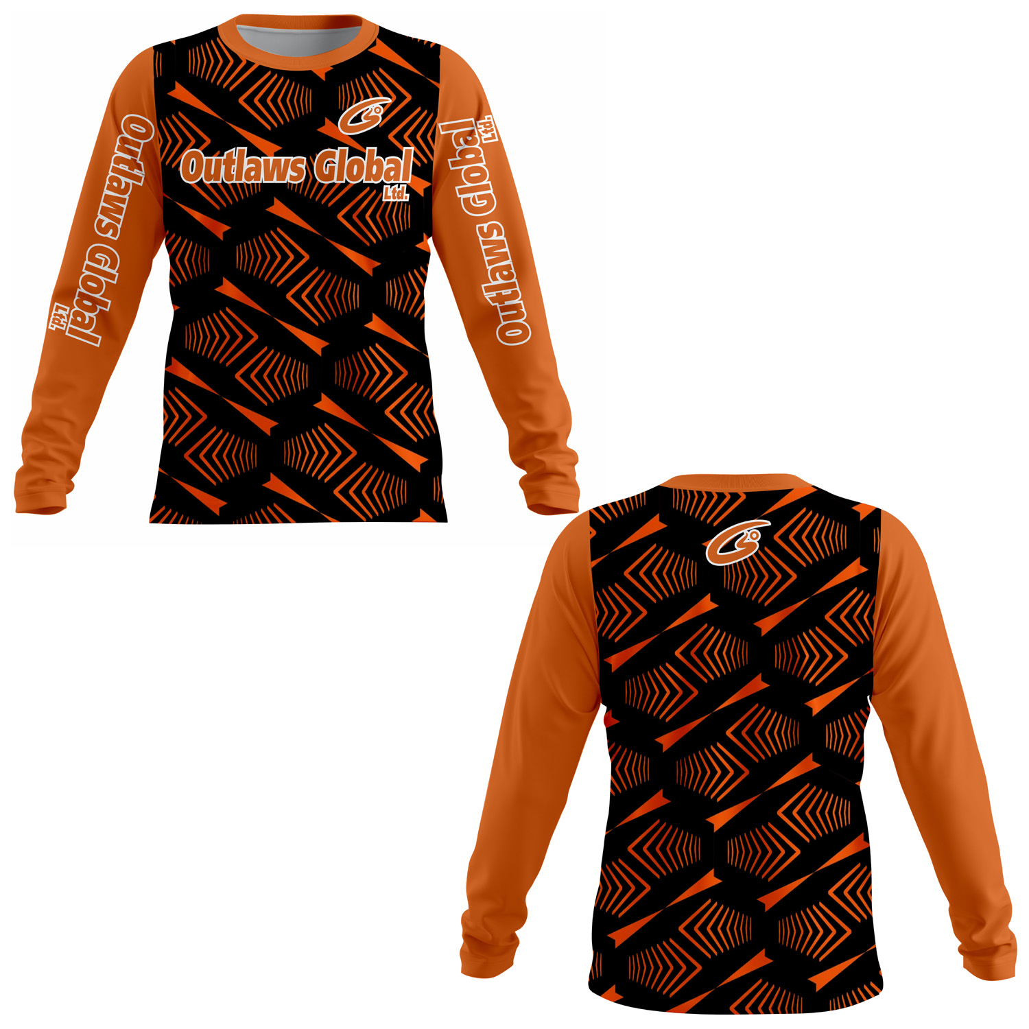 American Football Player Long Sleeve Jersey by Outlaws Global Ltd
