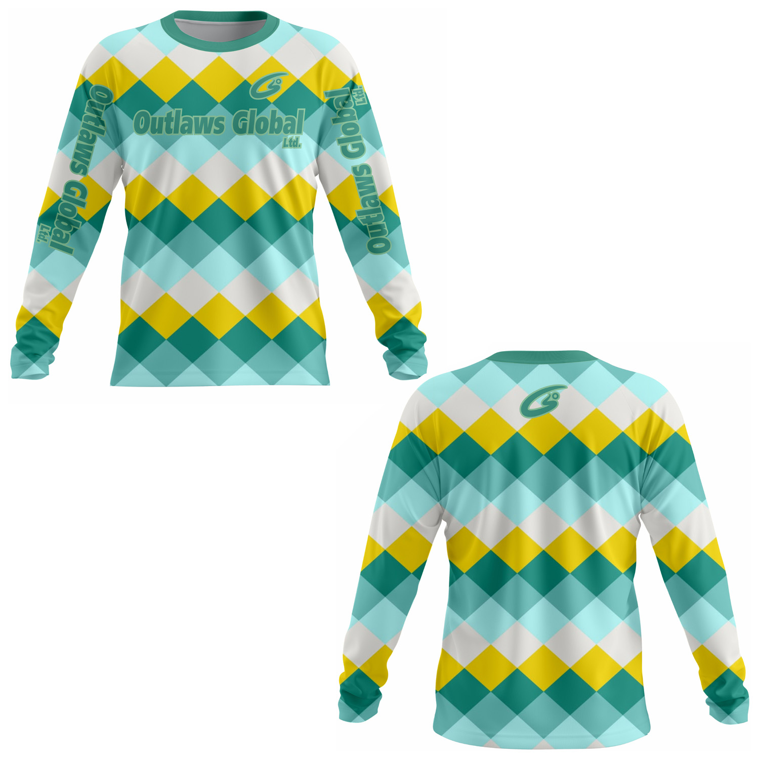 American Football Player Long Sleeve Jersey by Outlaws Global Ltd