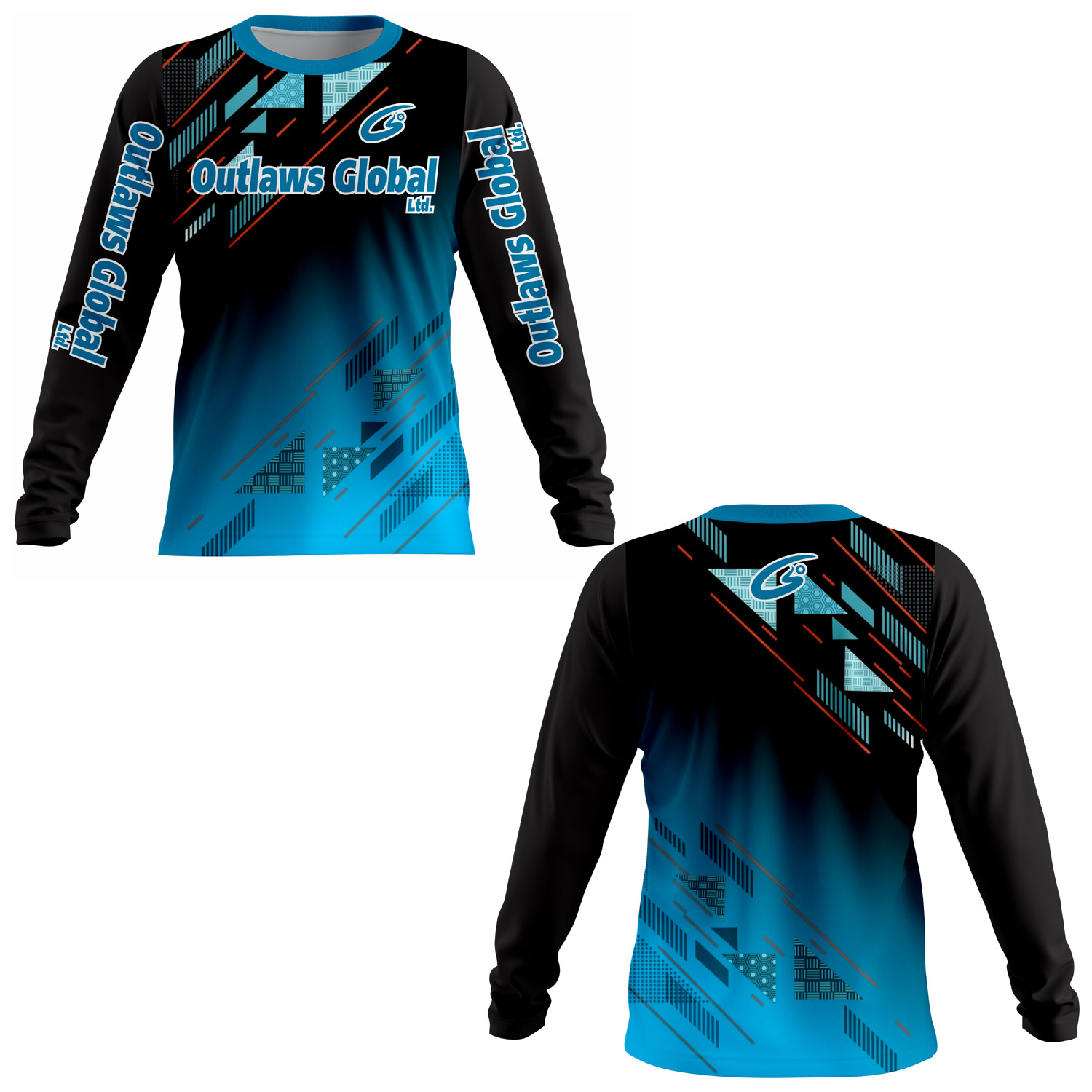 American Football Player Long Sleeve Jersey by Outlaws Global Ltd