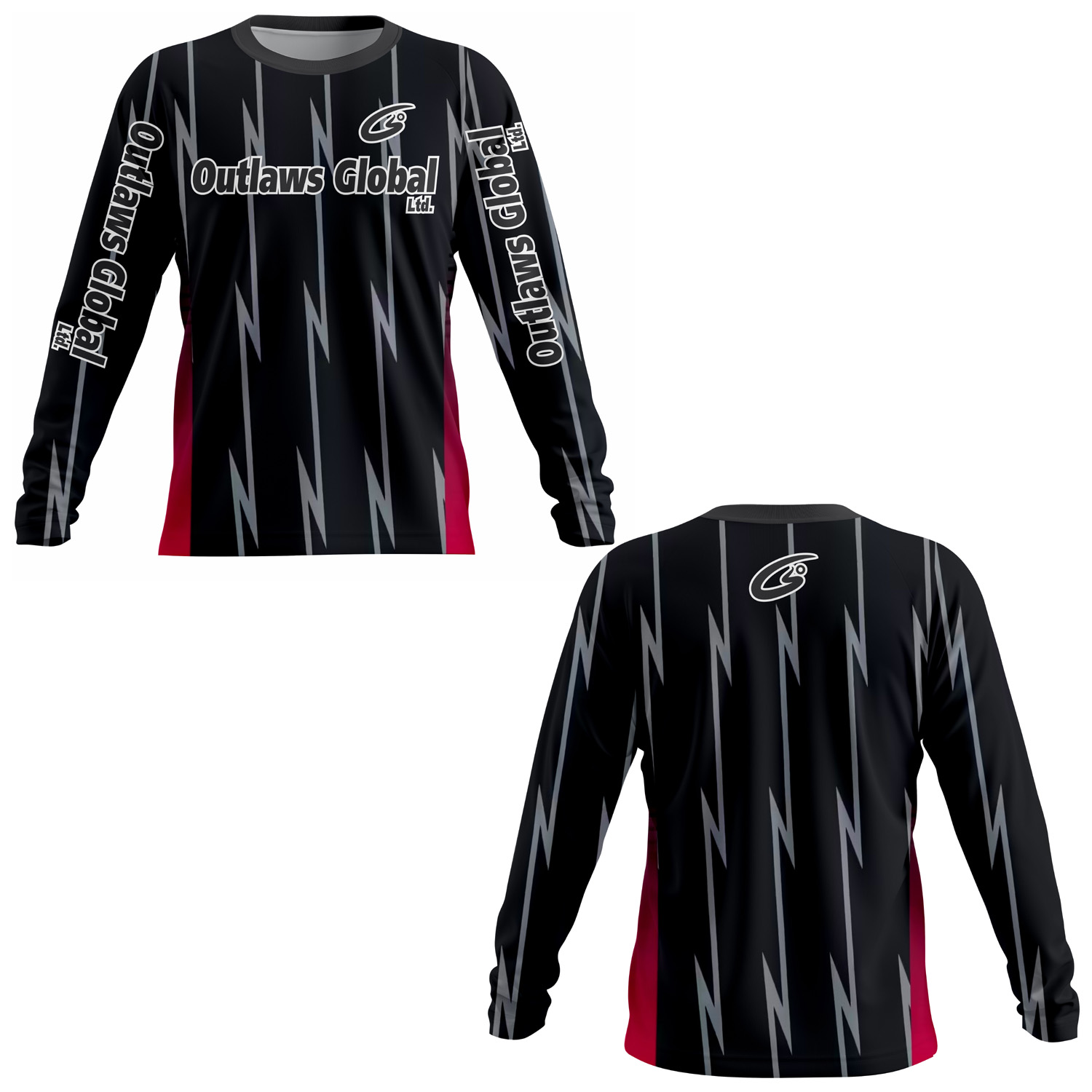 American Football Player Long Sleeve Jersey by Outlaws Global Ltd