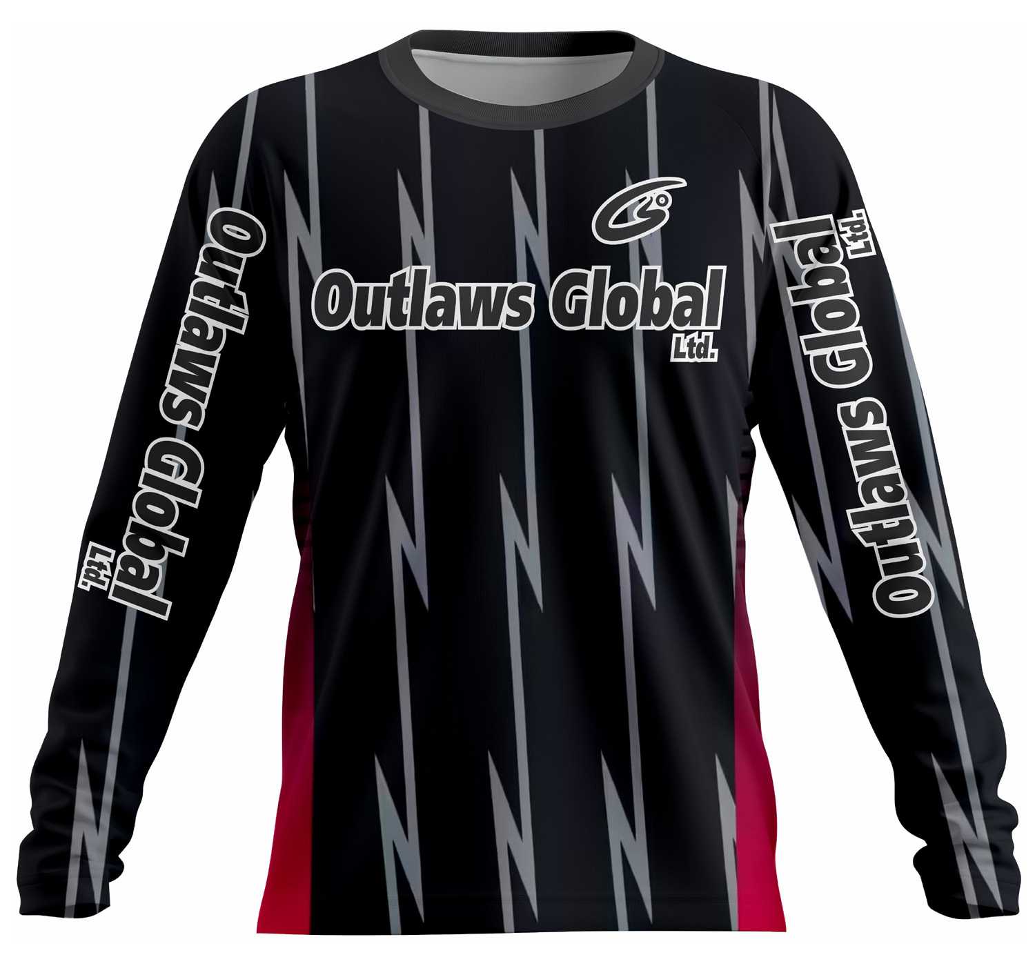 American Football Player Long Sleeve Jersey by Outlaws Global Ltd