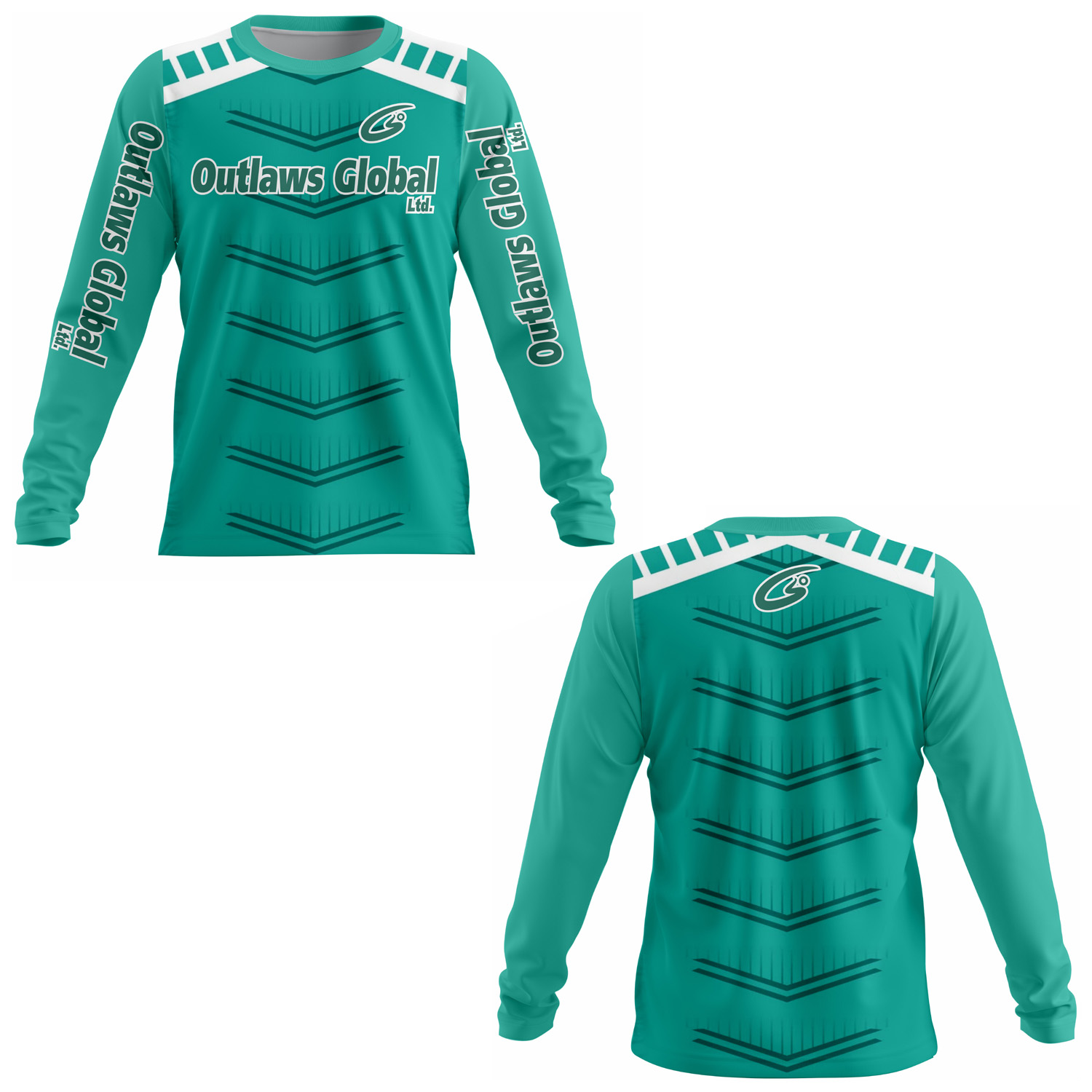 American Football Player Long Sleeve Jersey by Outlaws Global Ltd