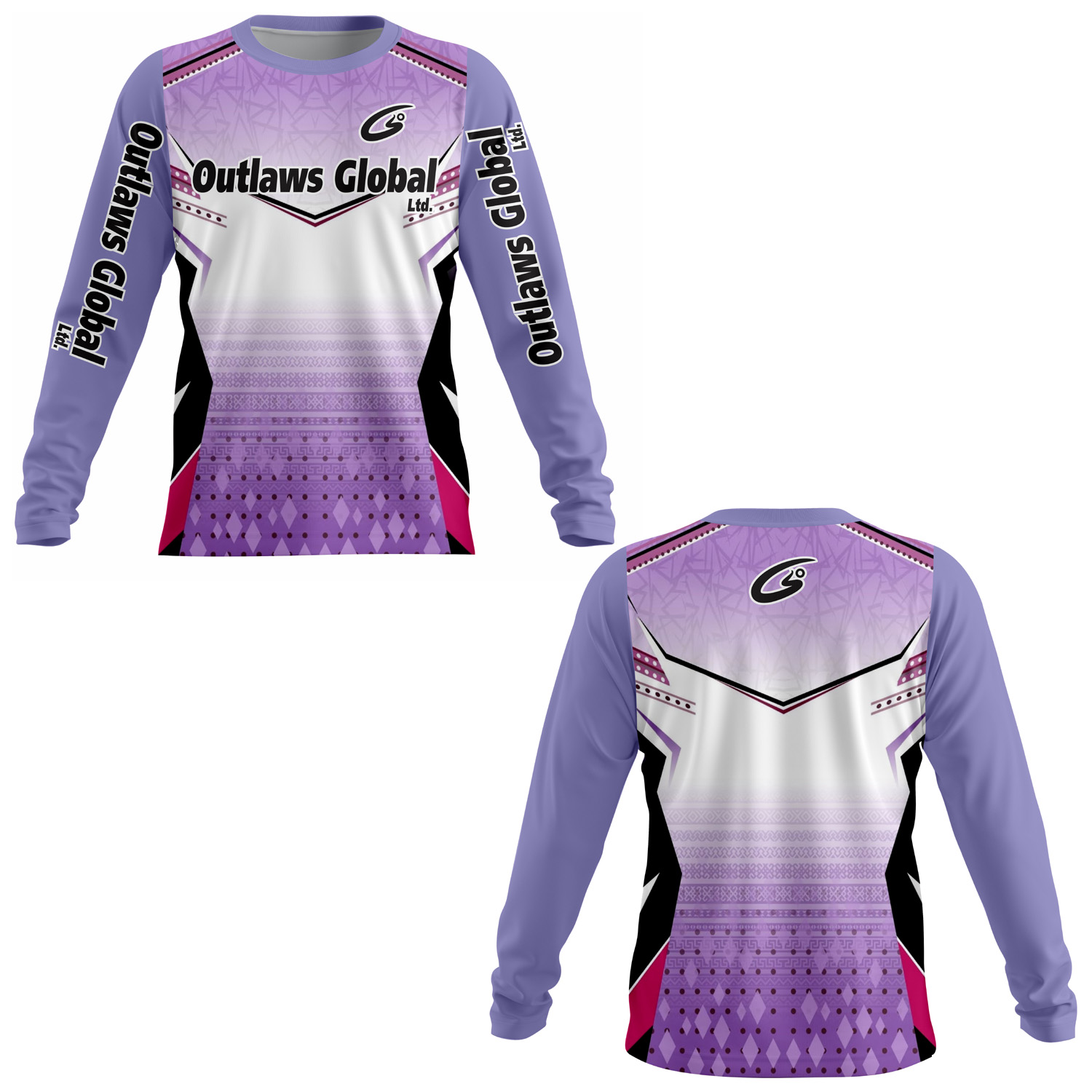 American Football Player Long Sleeve Jersey by Outlaws Global Ltd