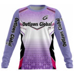 American Football Player Long Sleeve Jersey by Outlaws Global Ltd