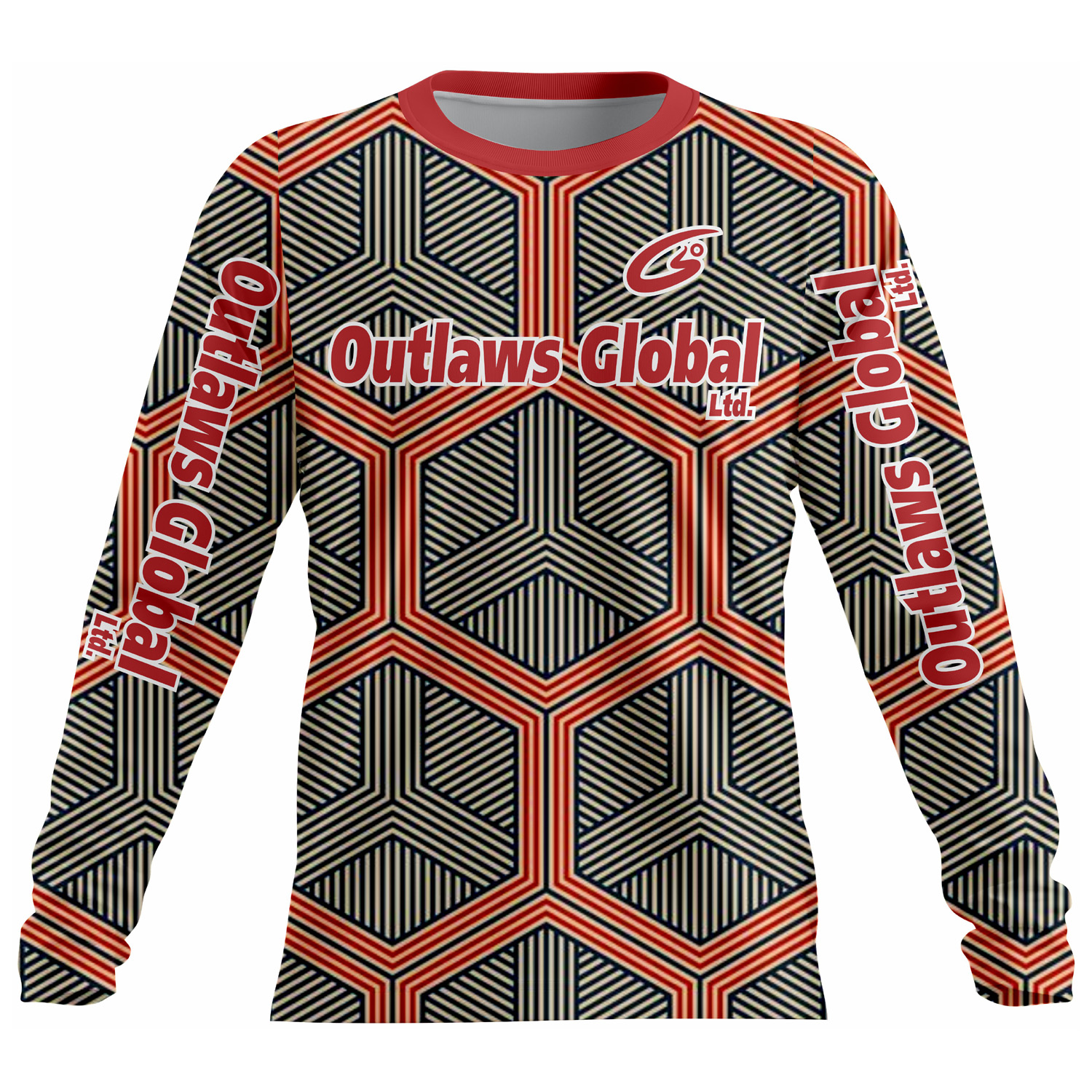 American Football Player Long Sleeve Jersey by Outlaws Global Ltd