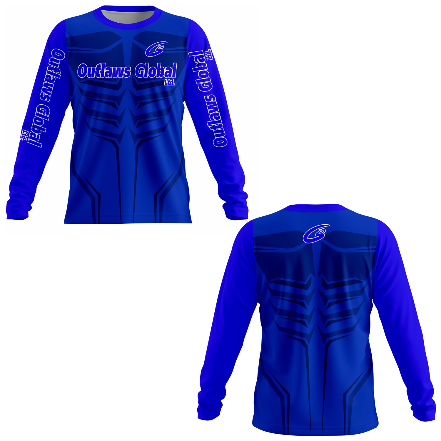American Football Player Long Sleeve Jersey by Outlaws Global Ltd
