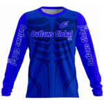 American Football Player Long Sleeve Jersey by Outlaws Global Ltd
