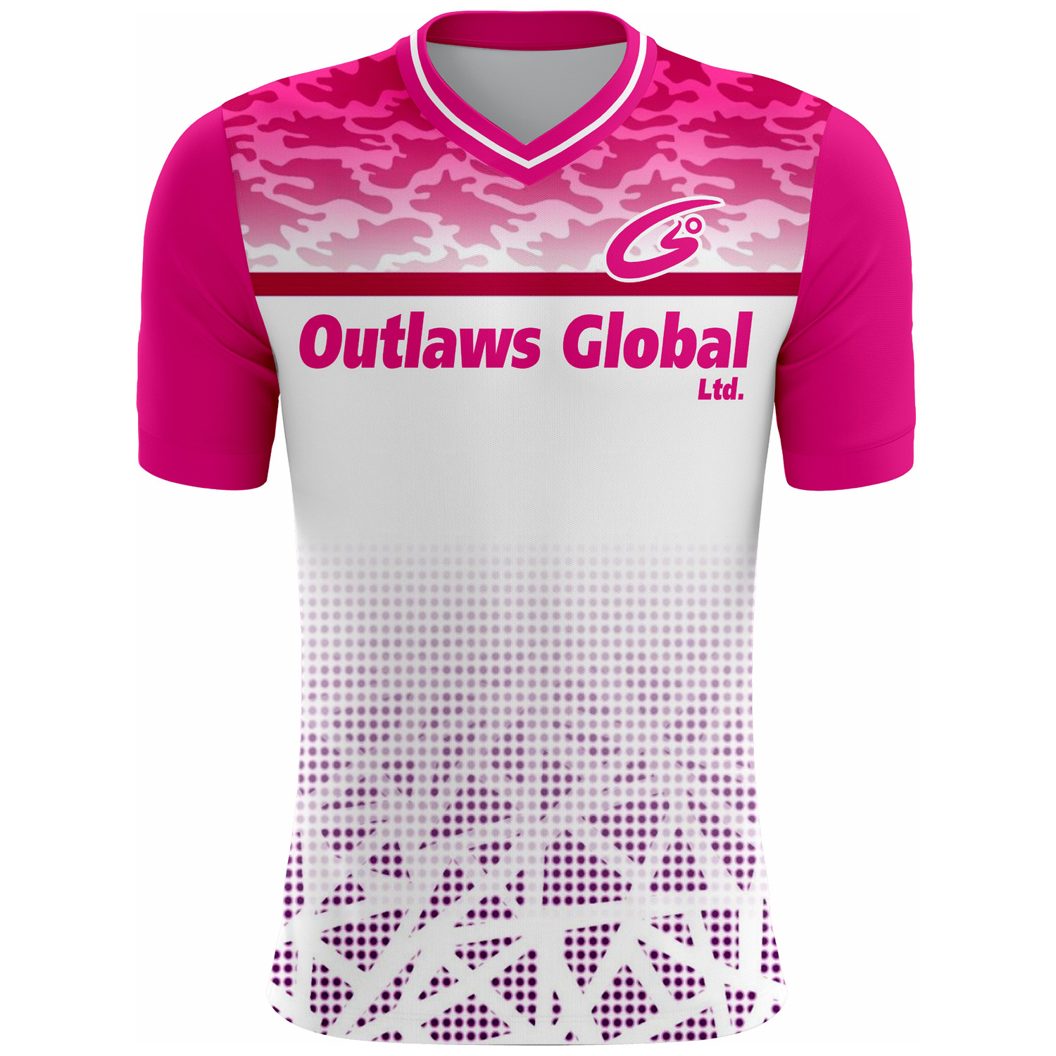 American Football Player V-Neck T-Shirt by Outlaws Global Ltd