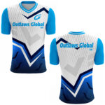American Football Player V-Neck T-Shirt by Outlaws Global Ltd