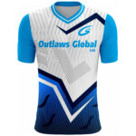 American Football Player V-Neck T-Shirt by Outlaws Global Ltd