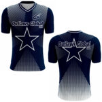 American Football Player V-Neck T-Shirt by Outlaws Global Ltd